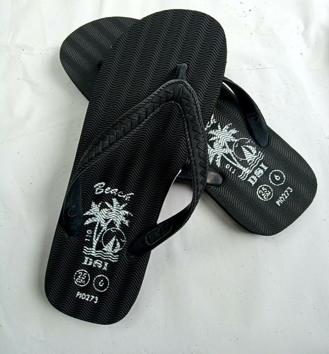 black beach slippers