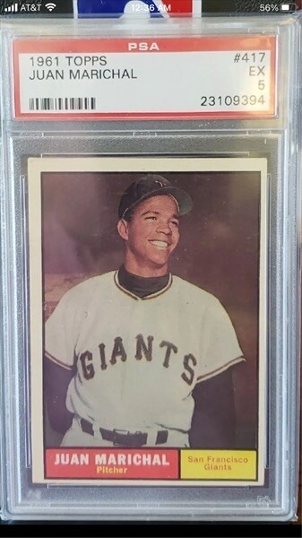 1961 Topps Juan Marichal PSA 5 Rookie Hof