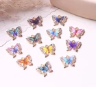 lot 50Pcs cartoon butterfly Charm bracelet necklace Pendants DIY Jewelry Makings