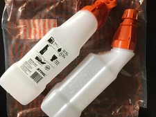2 x OEM Stihl GAS/FUEL 2 STROKE OIL 50:1 MIXING BOTTLE - 0000 881 9411