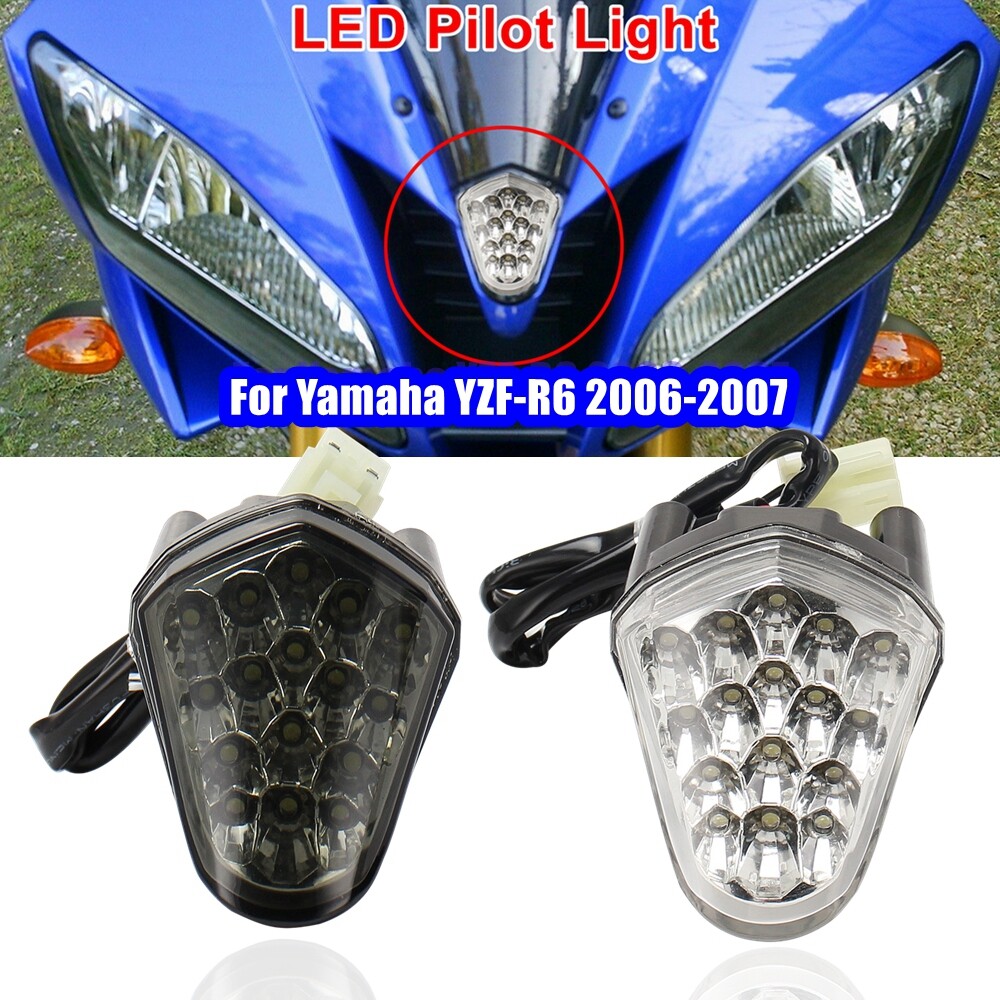 Head Front LED Pilot Light For Yamaha YZF R6 2006-2007 Upper
