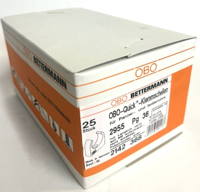 OBO Quick Klemmschelle 2955 GL  Pg 36 GL-Klemmschellen 25 Stk Neu / OVP