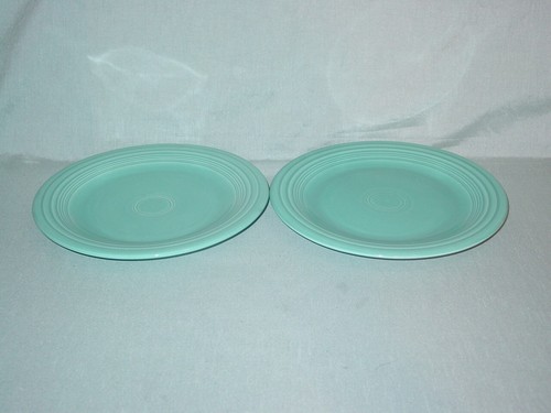 Vintage Homer Laughlin Fiesta Blue 10 1/4 Inch Dinner Plates Lot of 2 - Picture 3 of 5