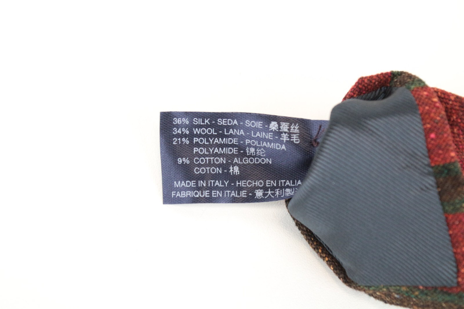 SUITSUPPLY Men Tie 150 x 8 cm Red PointedEnd Striped Melange Silk