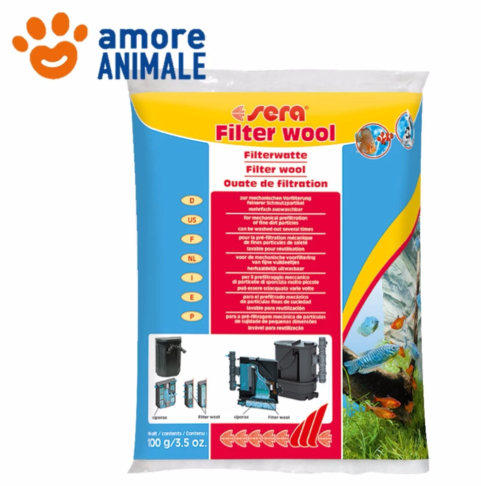 Sera Filter Wool (250 gr) Lana filtrante per tutti i tipi di filtri per acquari
