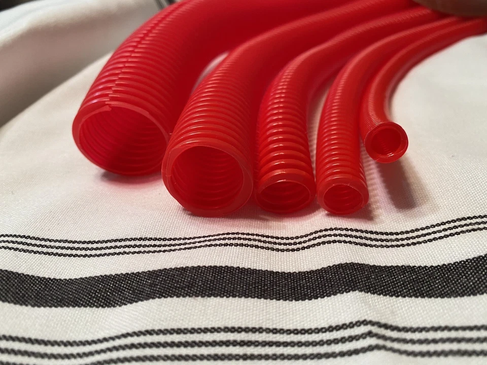 Cubierta de cable y manguera de telar dividido 1/4", 3/8", 1/2", 3/4", 1" (5 piezas) rojo 32' Foto 2 de 4