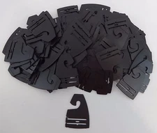Neck Tie Hanger Qty. 200 Black Plastic Hook Retail Shopping Supply