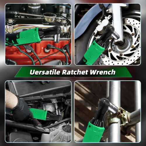 60Nm 3/8'' Elektrischer Akku Ratschenschrauber Ratschen Winkelschrauber 2 Akkus - Afbeelding 7 van 10