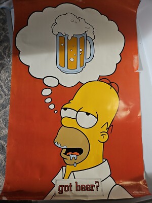 2000 HOMER SIMPSON ''GOT BEER?'' Scorpio POSTER/PRINT Unframed