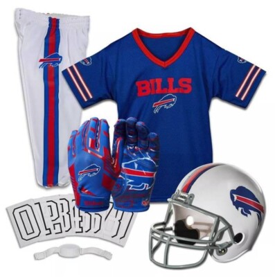 Buffalo Bills Kids NFL 7pc Deluxe Football Uniform Set, Medium