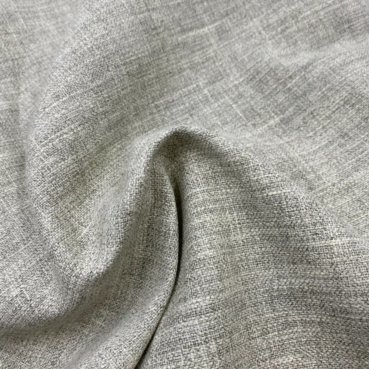 Woven Grey/Beige Upholstery Fabric 2m Length Piece, 150cm width, E040