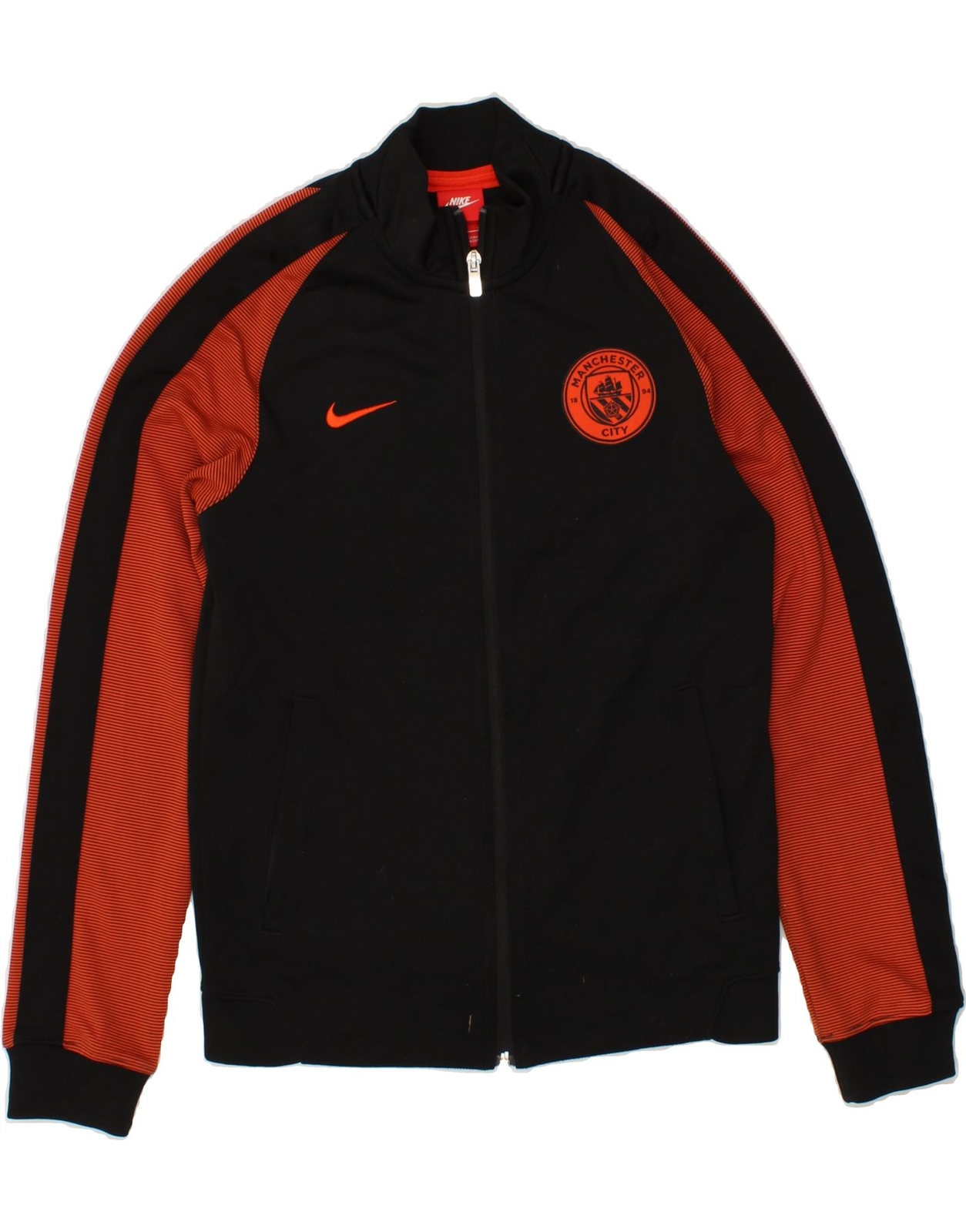 NIKE Hombres Manchester City Gráfico Chándal Top Chaqueta Pequeña Negra BS07