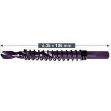 HSS Ersatz Zentrierbohrer mit Auswurffeder 6,35 x 105mm f&uuml;r Bi-Metall Lochs&auml;gen
