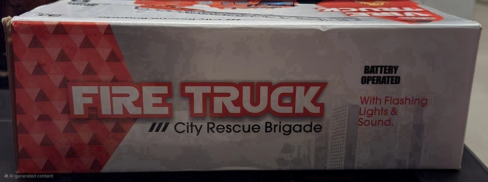 Toy Fire Truck Working Lights Ladder Truck Working Lights - Image 2 of 4