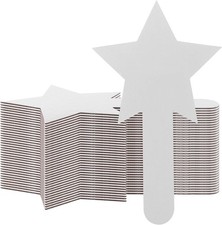25 Pieces Star Shape Dry Erase Answer Paddles Handheld Double Sided Paddles...