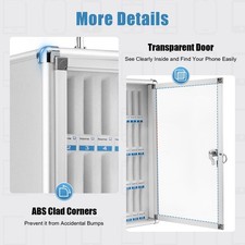 36 Slots Cell Phones Storage Cabinet Aluminum Alloy Pocket Chart Cell Phones Box