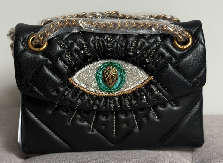 KURT GEIGER Leather Mini Kensington Evil Eye Bag Black NWT RRP £199 Free 🚚