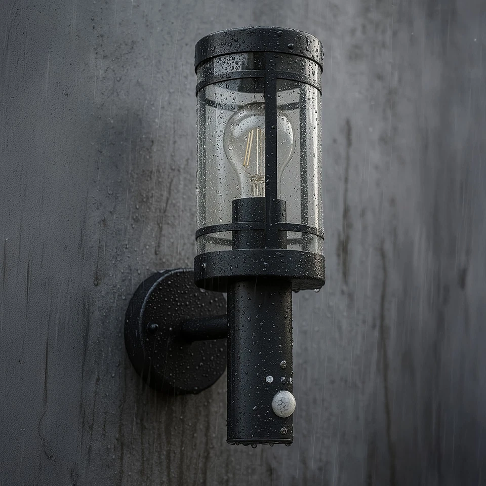 MOVI Außenleuchte mit Bewegungsmelder IP44 LED Glühbirne 4W warmweiß Wandlampe - Bild 2 von 4