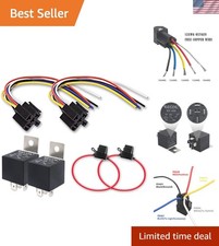 Upgrade Your Vehicle: 2 Pack 12V 30/40A SPDT Relays with Organized Socket System