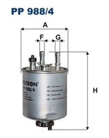 Kraftstofffilter Filtron PP 988/4 Leitungsfilter FüR BT0 FW0 DT0 Laguna Renault