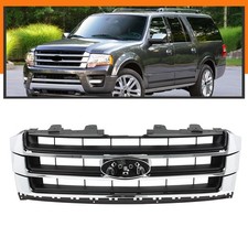 Fit For Ford Expedition 2015-2017 Chrome Black Front Bumper Upper Grill Grille Fit For Ford Expedition 2015-2017 Chrome Black Front Bumper Upper Grill Grille