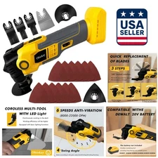 Cordless Oscillating Multitool for DeWalt 20V Max - 6-Speed & Anti-vibration