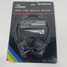 Vintage Nippon Micro AM FM Pocket Hand Held Radio New NOS Rare 