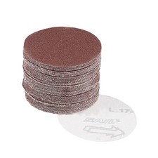 50Pcs 3 Inch Hook and Loop Sanding Disc 100 Grits Flocking Sandpaper Brown