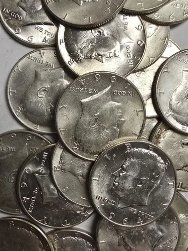 1964 Kennedy Silver Half Dollar 20 Coin Roll ($10 Face Value) SKU04
