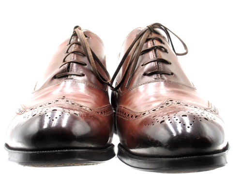 Men's To Boot New York Burnished Brown Short Wingtips Size 12