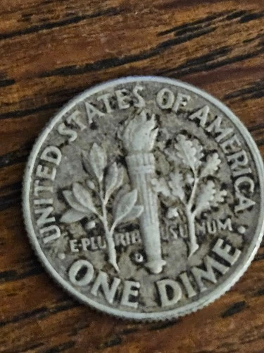 2 silver dimes: 1957-D 10C Roosevelt Dime and 63 dime