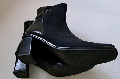 PIERRE CARDIN PARIS elegante Stiefelette Schuhe Blockabsatz schwarz Gr. 38 TOP