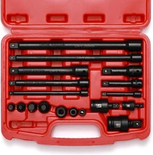 18-Piece Drive Tool Accessory Set, Socket Accessory Set, Includes Socket Adap...