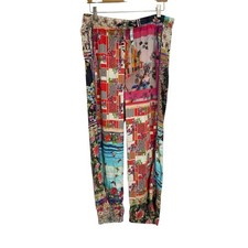 Johnny Was Callaway Bobbi Pants Multi Colored Mixed Media Silk Blend Size Large