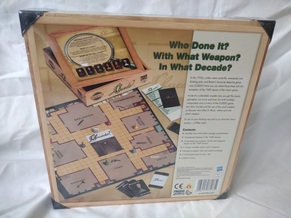 Cluedo Nostalgia Edition in Wooden Box NEW SEALED c2011 Parker  - Image 2 of 4