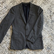 J.CREW Ludlow Italian Wool Gray Suit 2 Piece 40R Jacket W31 Pants