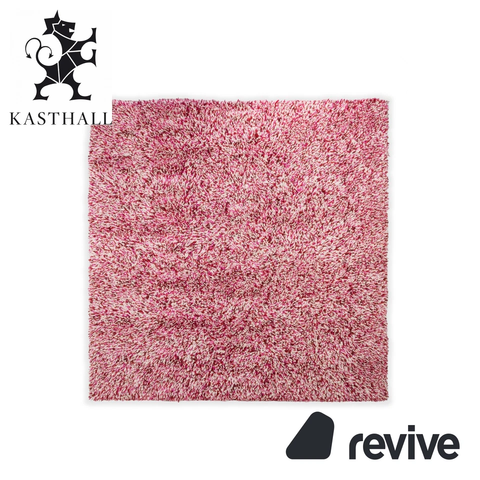 Kasthall Wolle Teppich Rot Pink Weiß by Gunilla Lauerhem-Ullberg 200 x 200 cm - Bild 1 von 4