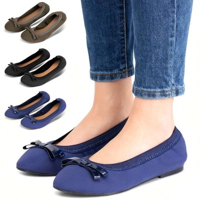 Womens Ballerina Ballet Flats Round Toe Slip On Comfortable Casual Walking Shoes