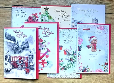 VARIOUS Happy Christmas Thinking Of You At Christmas Card 7" x 5" **ANY 2 FOR £2.98**