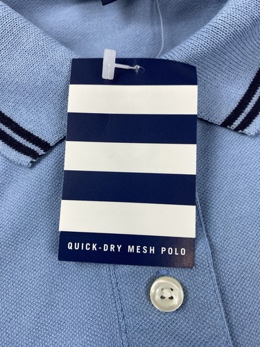 Camisa Polo Lands' End Para Mujer Manga Corta Secado Rápido Malla Azul Anochecer Mediana NUEVA - Imagen 9 de 14
