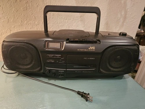 Vintage 1990's JVC RC-X320 Portable AM/FM/CD/Tape Boombox-Very Good