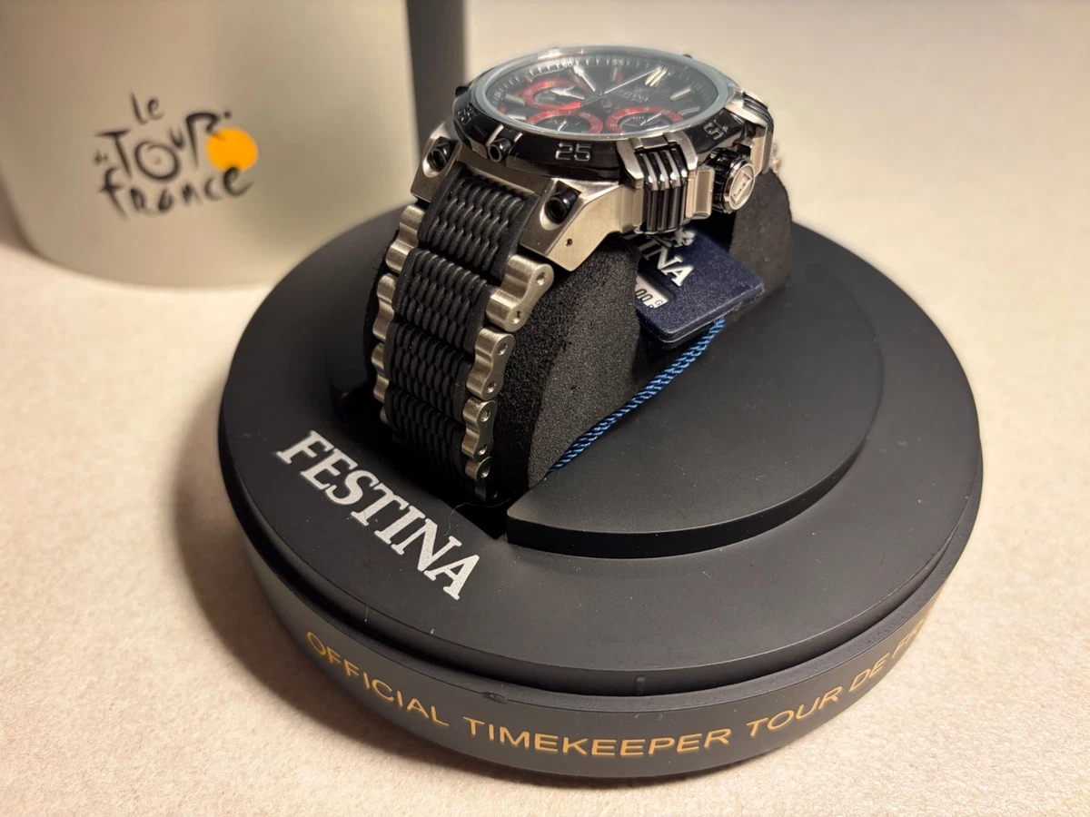 Boîte Vintage Festina Mod F12 Bleue Avec Porte-garantie - Neuf Avec étiquettes, Origine Espagne