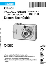 Canon POWERSHOT SD100 ELPH DIGITAL Camera User Owner Instruction Manual