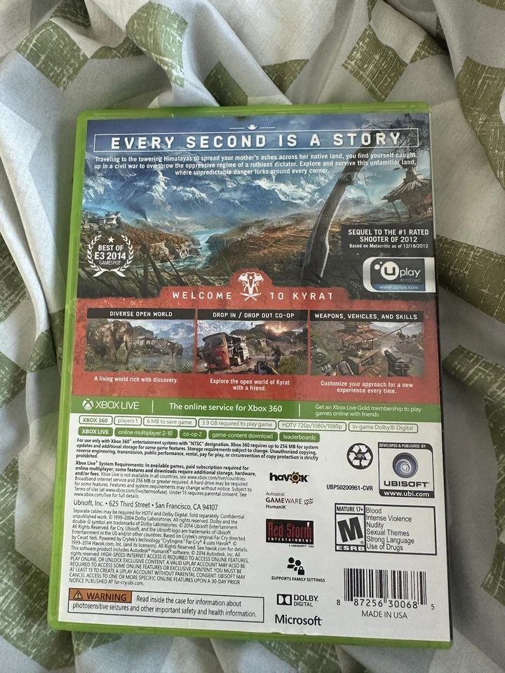 Videojuego Microsoft Xbox 360 Far Cry 4, probado funcionando Foto 2 de 4