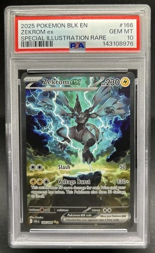 2025 Pokemon Black Bolt Zekrom ex Special Illustration Rare #166/086 PSA 10