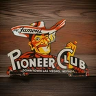 Vintage Pioneer Club Porcelain Sign/Topper Las Vegas NV Casino Gambling Gas Oil