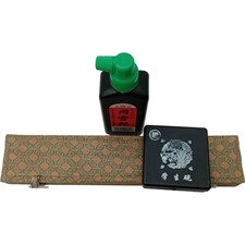 Chinese Calligraphy Ink Set with Brushes and Ink Stone