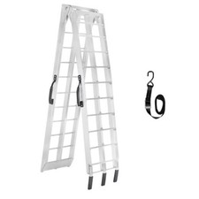 Motorcycle Ramp for Pickup Trucks, Folding Aluminum Bar Grid -1pc  750lbs