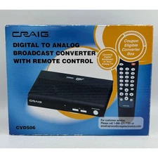Craig CVD506 Analog to Digital TV Broadcast Converter Box w/ Remote Control