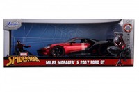 Jada Toys 253225008 Marvel Spiderman Miles Morales Figur + 2017 Ford GT 1:24 Mod
